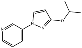 Pyridine, 3-[3-(1-methylethoxy)-1H-pyrazol-1-yl]- Structure