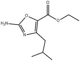 5-Oxazolecarboxylic acid, 2-amino-4-(2-methylpropyl)-, ethyl ester 구조식 이미지