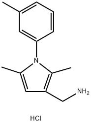 [2,5-dimethyl-1-(3-methylphenyl)-1H-pyrrol-3-yl]methanamine hydrochloride Structure