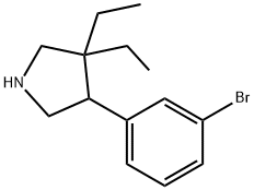 Pyrrolidine, 4-(3-bromophenyl)-3,3-diethyl- 구조식 이미지