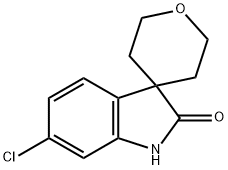 Spiro[3H-indole-3,4'-[4H]pyran]-2(1H)-one, 6-chloro-2',3',5',6'-tetrahydro- Structure