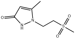 3H-Pyrazol-3-one, 1,2-dihydro-5-methyl-1-[2-(methylsulfonyl)ethyl]- Structure