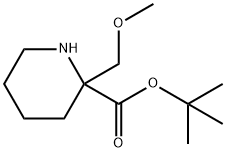 2-Piperidinecarboxylic acid, 2-(methoxymethyl)-, 1,1-dimethylethyl ester 구조식 이미지