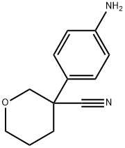 2H-Pyran-3-carbonitrile, 3-(4-aminophenyl)tetrahydro- Structure