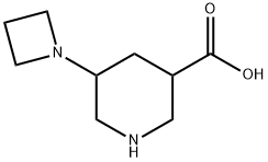 3-Piperidinecarboxylic acid, 5-(1-azetidinyl)- Structure