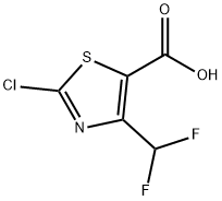 2-chloro-4-(difluoromethyl)-1,3-thiazole-5-carboxylic Acid Structure