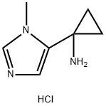 1-(1-methyl-1H-imidazol-5-yl)cyclopropan-1-amine dihydrochloride 구조식 이미지