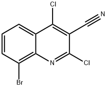 3-Quinolinecarbonitrile, 8-bromo-2,4-dichloro- Structure