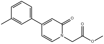 1(2H)-Pyridineacetic acid, 4-(3-methylphenyl)-2-oxo-, methyl ester Structure