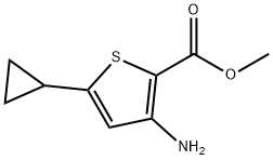 2-Thiophenecarboxylic acid, 3-amino-5-cyclopropyl-, methyl ester 구조식 이미지