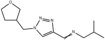 1-Propanamine, 2-methyl-N-[[1-[(tetrahydro-3-furanyl)methyl]-1H-1,2,3-triazol-4-yl]methylene]- Structure