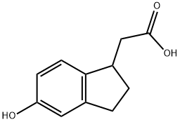 1H-Indene-1-acetic acid, 2,3-dihydro-5-hydroxy- Structure