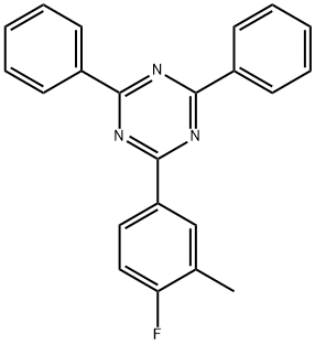 1,3,5-Triazine, 2-(4-fluoro-3-methylphenyl)-4,6-diphenyl- 구조식 이미지