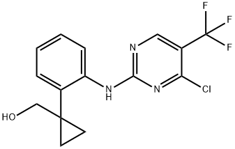 Cyclopropanemethanol, 1-[2-[[4-chloro-5-(trifluoromethyl)-2-pyrimidinyl]amino]phenyl]- Structure