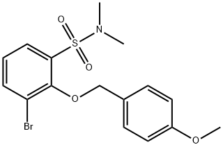 Benzenesulfonamide, 3-bromo-2-[(4-methoxyphenyl)methoxy]-N,N-dimethyl- Structure