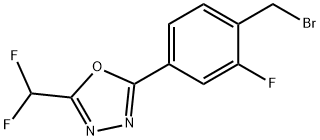 1,3,4-Oxadiazole, 2-[4-(bromomethyl)-3-fluorophenyl]-5-(difluoromethyl)- Structure