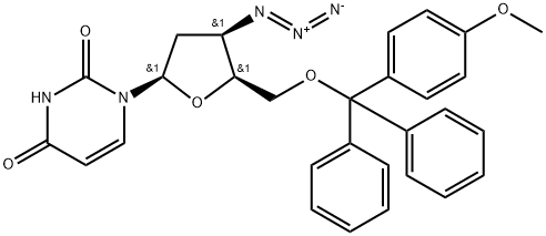 3'-beta-Azido-2',3'-dideoxy-5'-O-(4-methoxytrityl)uridine 구조식 이미지