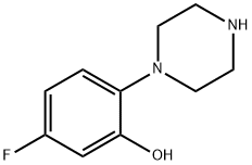 Phenol, 5-fluoro-2-(1-piperazinyl)- Structure