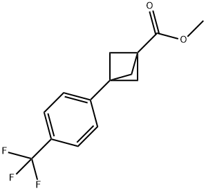 Bicyclo[1.1.1]pentane-1-carboxylic acid, 3-[4-(trifluoromethyl)phenyl]-, methyl ester Structure