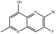 1,5-Naphthyridin-4-ol, 6-bromo-7-fluoro-2-methyl- Structure