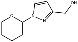 (1-(Tetrahydro-2H-pyran-2-yl)-1H-pyrazol-3-yl)methanol 구조식 이미지