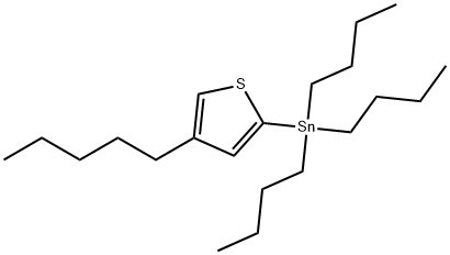 Stannane, tributyl(4-pentyl-2-thienyl)- Structure