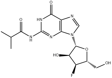 N2-iso-Butyroyl-3'-deoxy-3'-fluoro guanosine 구조식 이미지