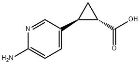 (1S,2S)-2-(6-Aminopyridin-3-yl)cyclopropane-1-carboxylic acid Structure