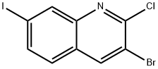 3-bromo-2-chloro-7-iodoquinoline Structure