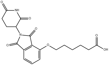 Hexanoic acid, 6-[[2-(2,6-dioxo-3-piperidinyl)-2,3-dihydro-1,3-dioxo-1H-isoindol-4-yl]oxy]- 구조식 이미지