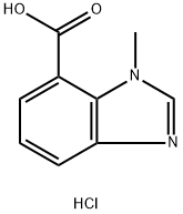 1-methyl-1H-1,3-benzodiazole-7-carboxylic acid hydrochloride Structure