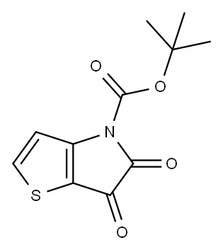 4H-Thieno[3,2-b]pyrrole-4-carboxylic acid, 5,6-dihydro-5,6-dioxo-, 1,1-dimethylethyl ester Structure