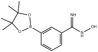 Benzenecarboximidamide, N-hydroxy-3-(4,4,5,5-tetramethyl-1,3,2-dioxaborolan-2-yl)- Structure