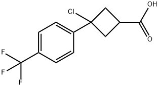 Cyclobutanecarboxylic acid, 3-chloro-3-[4-(trifluoromethyl)phenyl]- 구조식 이미지