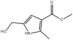 1H-Pyrrole-3-carboxylic acid, 5-(hydroxymethyl)-2-methyl-, methyl ester 구조식 이미지