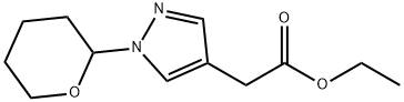 1H-Pyrazole-4-acetic acid, 1-(tetrahydro-2H-pyran-2-yl)-, ethyl ester Structure