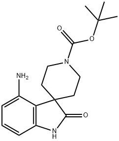 Spiro[3H-indole-3,4′-piperidine]-1′-carboxylic acid, 4-amino-1,2-dihydro-2-oxo- Structure