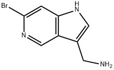 1H-Pyrrolo[3,2-c]pyridine-3-methanamine, 6-bromo- Structure