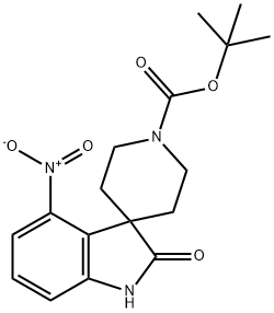 Spiro[3H-indole-3,4′-piperidine]-1′-carboxylic acid, 1,2-dihydro-4-nitro-2-oxo-,… 구조식 이미지