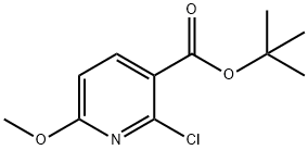 3-Pyridinecarboxylic acid, 2-chloro-6-methoxy-, 1,1-dimethylethyl ester Structure