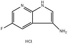 1H-Pyrrolo[2,3-b]pyridin-3-amine, 5-fluoro-, hydrochloride (1:1) Structure