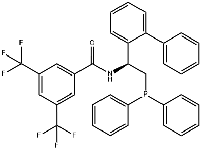 N-[(1S)-1-[1,1'-Biphenyl]-2-yl-2-(diphenylphosphino)ethyl]-3,5-bis(trifluoromethyl)-benzamide Structure