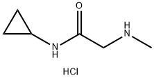 Acetamide, N-cyclopropyl-2-(methylamino)-, hydrochloride (1:1) Structure