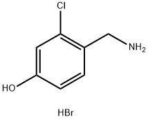 Phenol, 4-(aminomethyl)-3-chloro-, hydrobromide (1:1) Structure