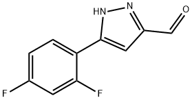 1H-Pyrazole-3-carboxaldehyde, 5-(2,4-difluorophenyl)- Structure