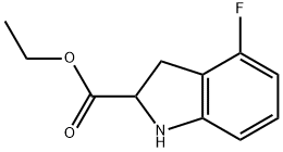 1H-Indole-2-carboxylic acid, 4-fluoro-2,3-dihydro-, ethyl ester Structure