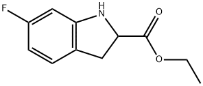 1H-Indole-2-carboxylic acid, 6-fluoro-2,3-dihydro-, ethyl ester Structure