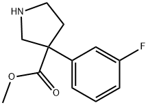 3-Pyrrolidinecarboxylic acid, 3-(3-fluorophenyl)-, methyl ester Structure