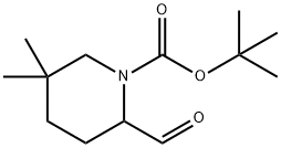 1-Piperidinecarboxylic acid, 2-formyl-5,5-dimethyl-, 1,1-dimethylethyl ester Structure