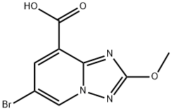 [1,2,4]Triazolo[1,5-a]pyridine-8-carboxylic acid, 6-bromo-2-methoxy- Structure